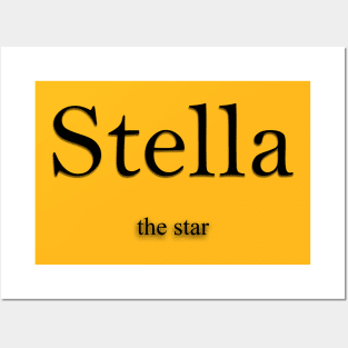 Stella Name meaning Posters and Art